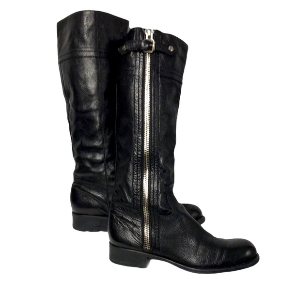 SOLD FRANCO SARTO Panko Leather Knee-High Boots - Picture 3 of 13